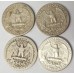 UNITED STATES OF AMERICA 1942D - 1964 . QUARTER 1/4 DOLLAR COINS